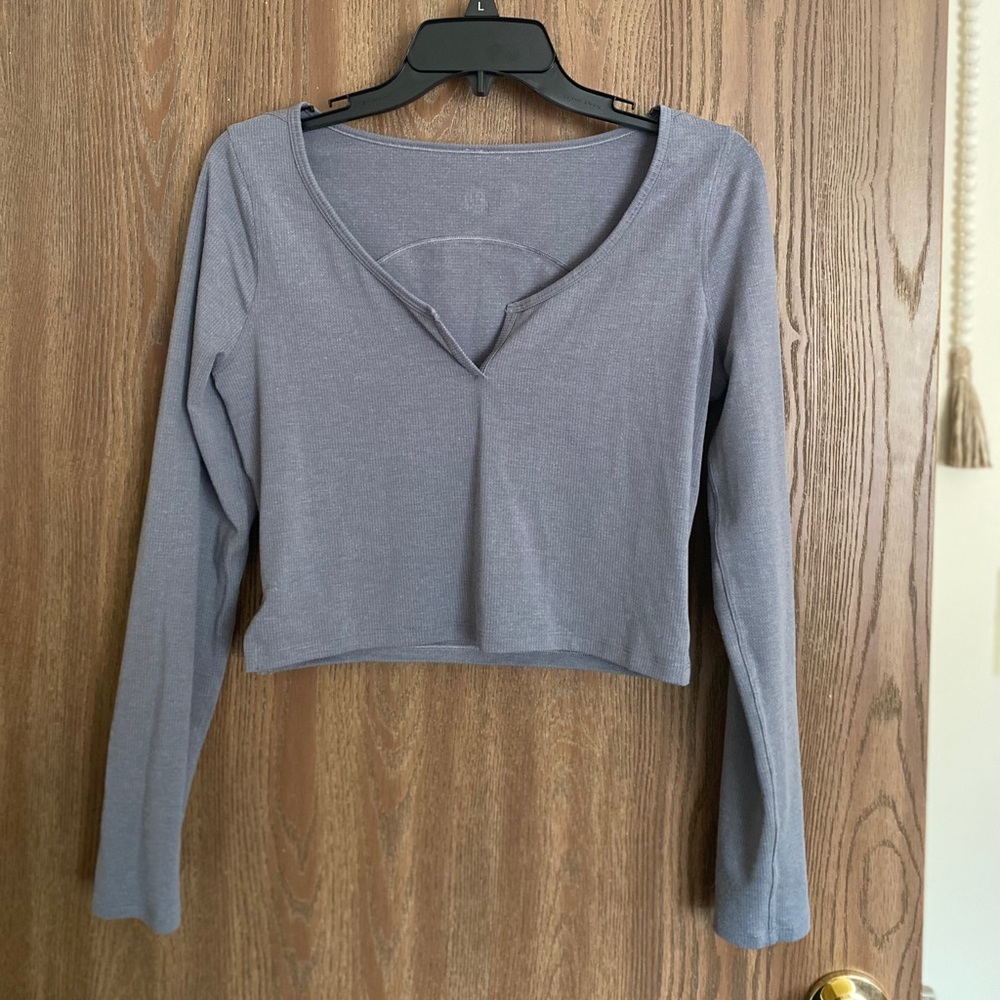 Lululemon Cropped Henley Long Sleeve